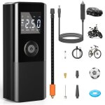 Mini compresseur d'air portatif 150 psi 4500 mah pompe � air �lectrique 12v dc rechargeable gonfleur ...