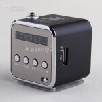 Mini enceinte 4gb noir mp3 usb micro sd fm