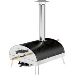 Mini four � pizza ext�rieur portable avec pierre r�fractaire �33 cm, manches en bois, thermom�tre et ...