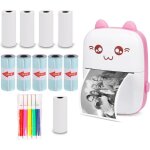 Mini imprimante thermique avec recharge usb bluetooth petite imprimante portable compatible avec android ...