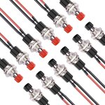 Mini - interrupteur � bouton - poussoir rond momentan� � 2 broches, pr� - soud�, 7 mm, spst, normalement ...