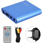 Mini lecteur multimdia numrique hdmi 1080p, dcodeur de disque dur avec tlcommande (100 - 240v) bleu ...