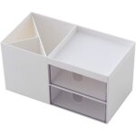 Mini organiseur de bureau, pot � crayons, joli pot � crayons, pot � pinceaux de maquillage (blanc)