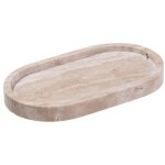 Mini plateau travertin ? 20x12x2 cm ? salle de bain ? bijoux, bougie, produits toilette