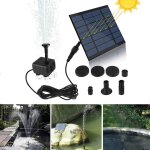 Mini pompe  fontaine solaire - kit panneau solaire 7v 1. 2w - submersible sans balais - circulation ...