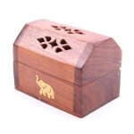 Mini porte - encens eléphant bois de sheesham 8 cm Mini porte - encens eléphant bois de sheesham 8 cm