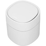 Mini poubelle de bureau dilwe - blanc - ouverture one touch - facile � nettoyer