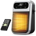 Mini radiateur �lectrique de 800 w avec t�l�commande et �cran tactile, minuterie et r�glage de la temp�rature, ...