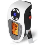 Mini radiateur soufflant 500w, portable, c�ramique ptc avec t�l�commande, chauffage compact � �conomie ...