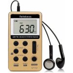 Mini radio transportable, xu, radio fm am rechargeable, baladeur, minuterie de sommeil, prise casque, ...
