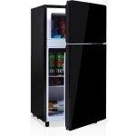 Mini rfrigrateur 72 l, porte en verre noir, 39 db, contrle de temprature  7 niveaux, clairage led, ...