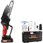 Mini scie � cha�ne de 6 pouces avec 1 batterie de 1, 5 ah et 2 cha�nes, 3500 tr / min, scie d'�lagage, ...
