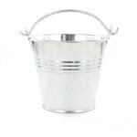 Mini seau m�tal gris - megacrea diy