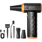 Mini souffleur air comprim puissant, 3 vitesses 130000 tr / min bombe air sec dpoussirant, lectrique ...