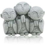 Mini statue de bouddha japonais en pierre de moine zen, figurine de moine pour aquarium, bonsa�, feng ...