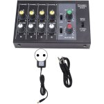 Mini table de mixage audio 8 entr�es, 2 sorties, 4 canaux st�r�o et 8 canaux mono (microphone / ligne) ...