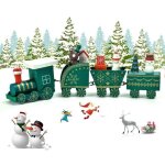 Mini train en bois, deco noel train no�l d�corations, d�coration de noel, caravane miniature christmas ...