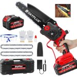 Lucn - mini trononneuse 8 pouces, trononneuse sans fil brushless avec batterie 4000mah, 2 chanes, ...