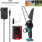 Mini tronconneuse a batterie 1x1200mah, 21v 6 pouces tron�onneuse sur batterie elagueuse thermique coupe ...