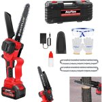 Lucn - mini trononneuse sans fil 8 pouces, trononneuse lectrique sans balai avec batterie 4. 0ah, ...