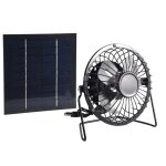 Mini ventilateur aliment� par panneau solaire portable 5w d'extraction de serre 4 pouces pour bureau ...