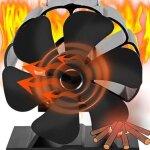 Mini ventilateur de po�le � bois 6 lames pour la circulation de la chaleur, ventilateur de po�le � chaleur ...