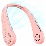 Mini ventilateur portable mains libres autour de cou sans feuilles, usb rechargeable avec 3 vitesses ...