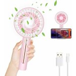 Mini ventilateur portable, ventilateur usb echargeable de poche avec base, petit ventilateur  main silencieux ...