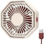 Mini ventilateur puissant, ventilateur silencieux portable, 3 vitesse petit ventilateur table pour la ...