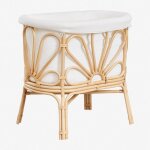 Minicuna en rotin avec matelas dahlia kids sklum naturel