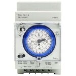 Minuterie analogique avec moteur synchrone et programme journalier, minuterie, 110 - 230 vca