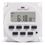 Minuterie grand �cran lcd 1, 6 pouces 110 v ca 120 v, programmable 7 jours, avec relais int�gr� (minuterie ...