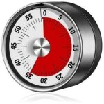 Minuterie m�canique - chronom�tre magn�tique de 60 minutes pour cuisiner, cuisiner, faire de l'exercice, ...