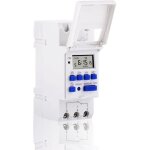 Minuterie programmable num�rique affichage lcd interrupteur horaire programmable hebdomadaire relais ...