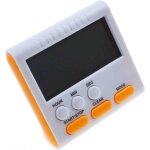 Minuteur de cuisine 24 heures avec r�veil num�rique, alarme puissante et grand �cran (orange)