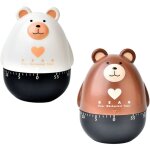 Minuteur de cuisine m�canique avec un adorable dessin anim�, minuteur animal de 60 minutes pour enfants, ...