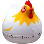 Minuteur cuisine plastique motif poule, forme animal anim�, rappel cuisson ?uf