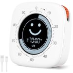 Minuteur visuel de 100 minutes, minuteur pomodoro avec affichage de smileys, r�glage rapide par curseur, ...