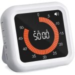 Minuteur visuel magn�tique de cuisine, 60 minutes / 12 heures, compte � rebours, 4 modes d'alarme, minuteur ...