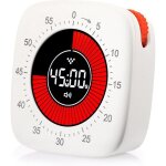 Alovez - minuteur visuel numérique avec écran couleur, compte à rebours de 60 minutes, silencieux outil ... Alovez - minuteur visuel numérique avec écran couleur, compte à rebours de 60 minutes, silencieux outil ...