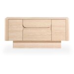 Mira - buffet enfilade 2 portes 2 tiroirs marbre d'ing�nierie couleur travertin