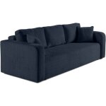 Bestmobilier - miro - canap� droit 3 places - convertible avec coffre - en velours textur�