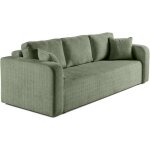 Bestmobilier - miro - canap� droit 3 places - convertible avec coffre - en velours textur�