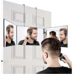 Miroir 360 degr�s miroir 3 faces pliable miroir 3 voies noir miroir grossissant miroir mural portable ...