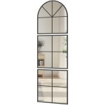 Homcom - miroir atelier - miroir triptyque mtal 60x180 cm - miroir mural style verrire ensemble de ...