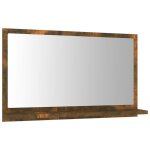 Miroir de bain?miroir entr�e maison ch�ne fum� 60x10, 5x37 cm bois d'ing�nierie256994