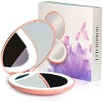 Miroir compact à led, miroir de voyage lumineux, grossissement x10, portable, double face, miroir de ... Miroir compact à led, miroir de voyage lumineux, grossissement x10, portable, double face, miroir de ...