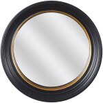 Miroir convexe rond noir et or 40, 5cm