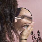 Miroir - cosmetic club - x30 - grossissant - avec ventouse - noir