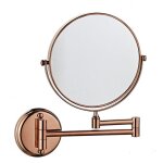 Miroir de courtoisie mural, double face, pliable, rotatif, grossissant x3, 15 cm, pour salle de bain, ...